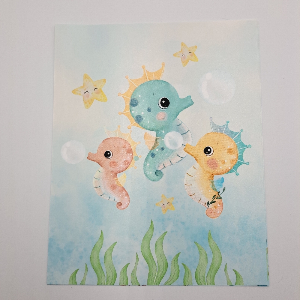 6-Piece Aquatic Sea Animals Prints  Pastel Color Art - Marine Life Art - Picture 8 of 11